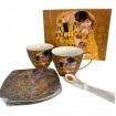 Gustav Klimt A csók porcelán teás csésze szett díszdobozban-1
