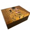 Gustav Klimt A csók porcelán teás csésze szett díszdobozban-2